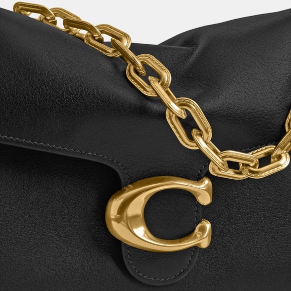 Coach Black Tabby Shoulder Bag with Gold Chain - Picture 3 of 6